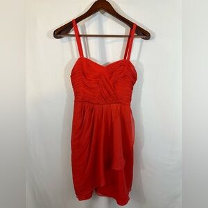 J. Crew Orange Cocktail Mini Lining Siilk Sheet Dress Size 6